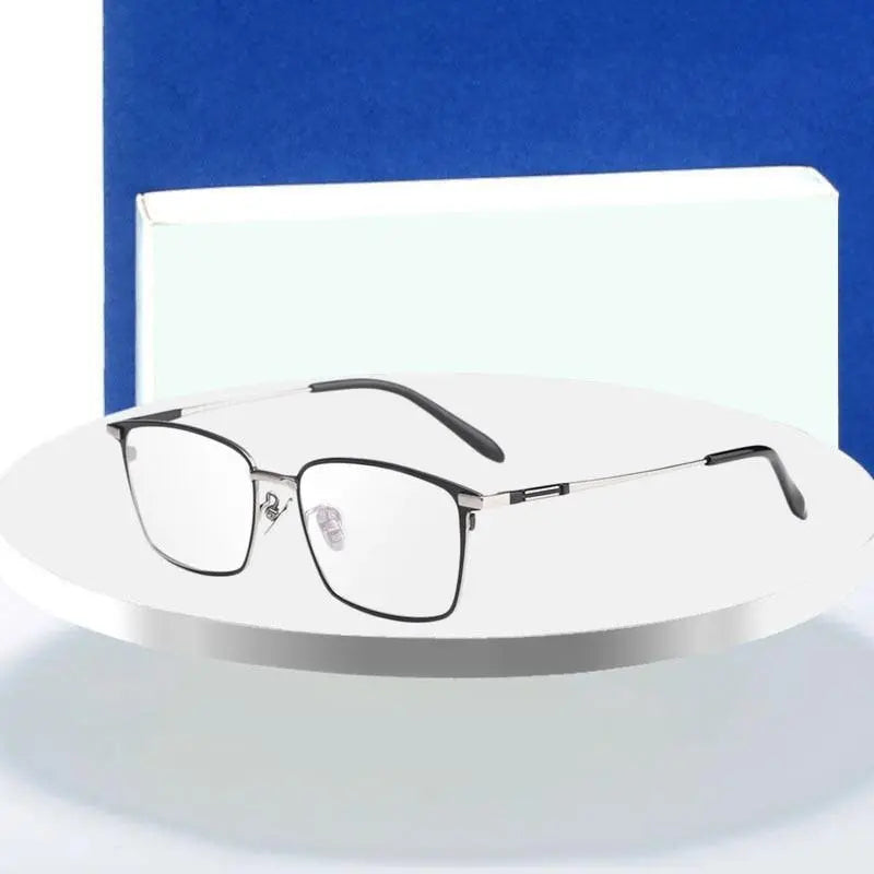 Unisex Square Full Rim Titanium Prescription Glasses L1831 — view 1 | Rx Spectacle