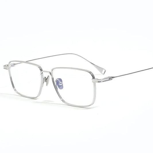 Unisex Square Full Rim Titanium Prescription Glasses 49014 — view 1 | Rx Spectacle