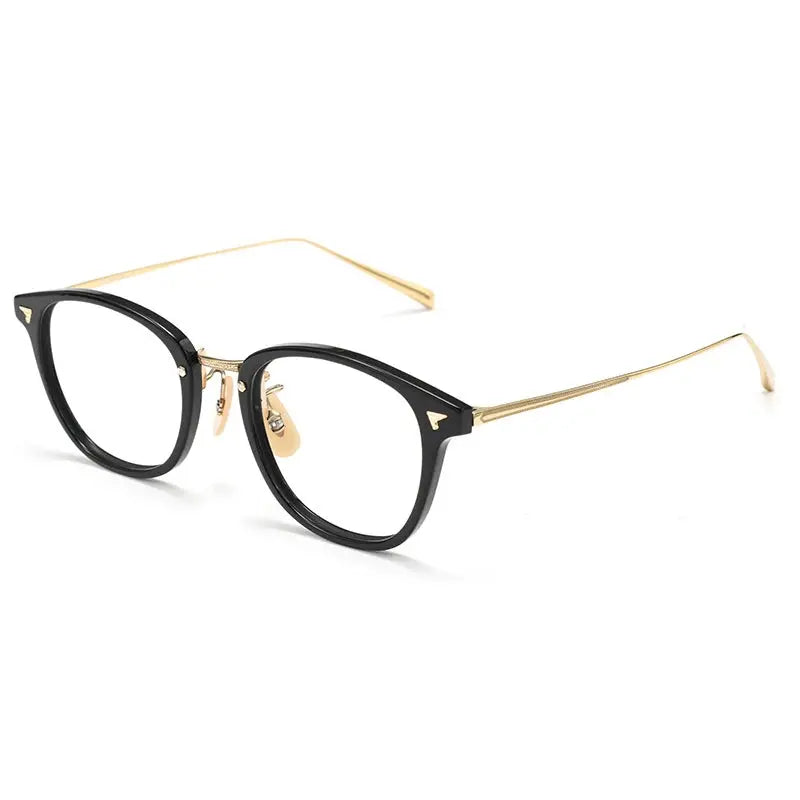 Unisex Square Full Rim Titanium Prescription Glasses 366548 — view 5 | Rx Spectacle