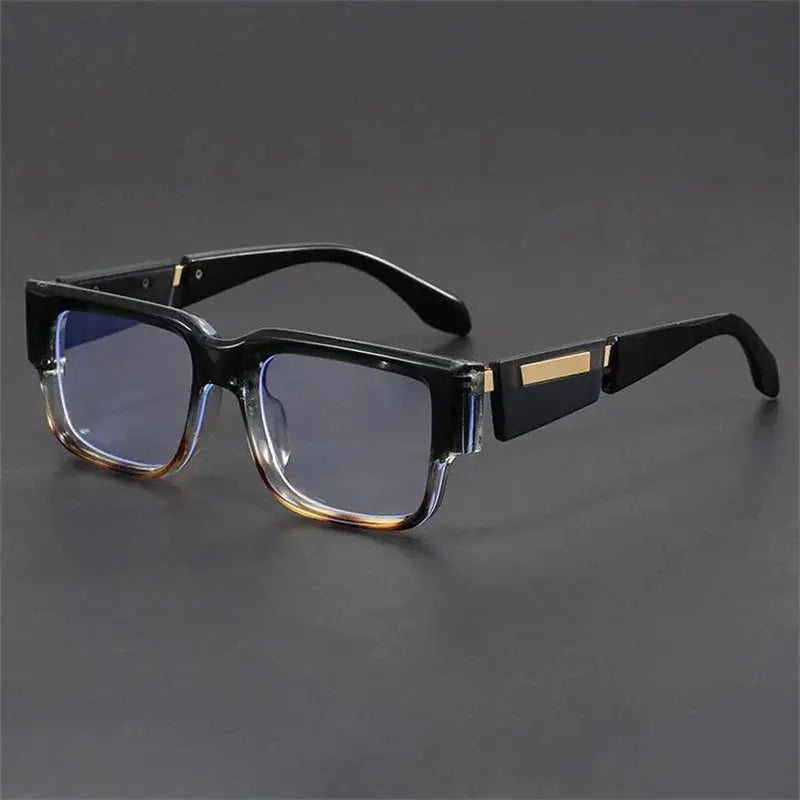 Unisex Square Full Rim Acetate Flat Top Prescription Glasses 107400 — view 4 | Rx Spectacle