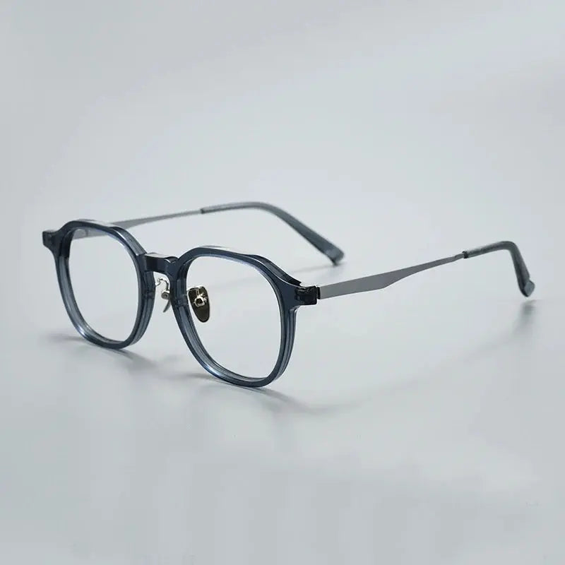 Unisex Square Full Rim Titanium Prescription Glasses 396574 — view 3 | Rx Spectacle