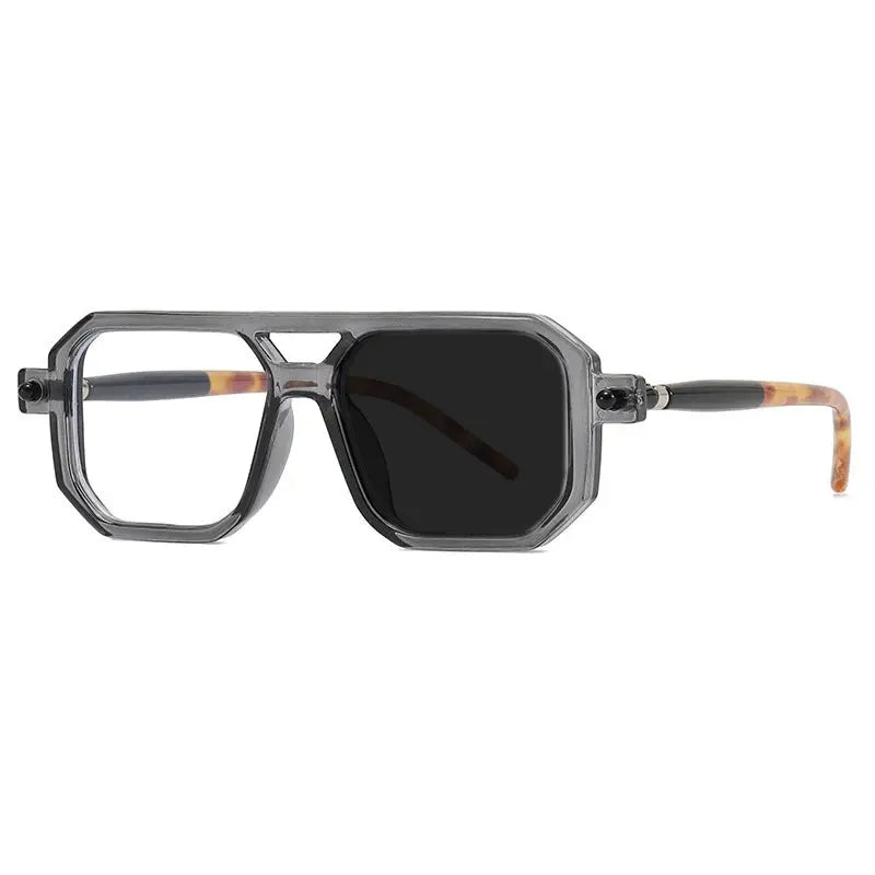 Unisex Square Full Rim Double Bridge Reading Glasses 86512 — view 8 | Rx Spectacle
