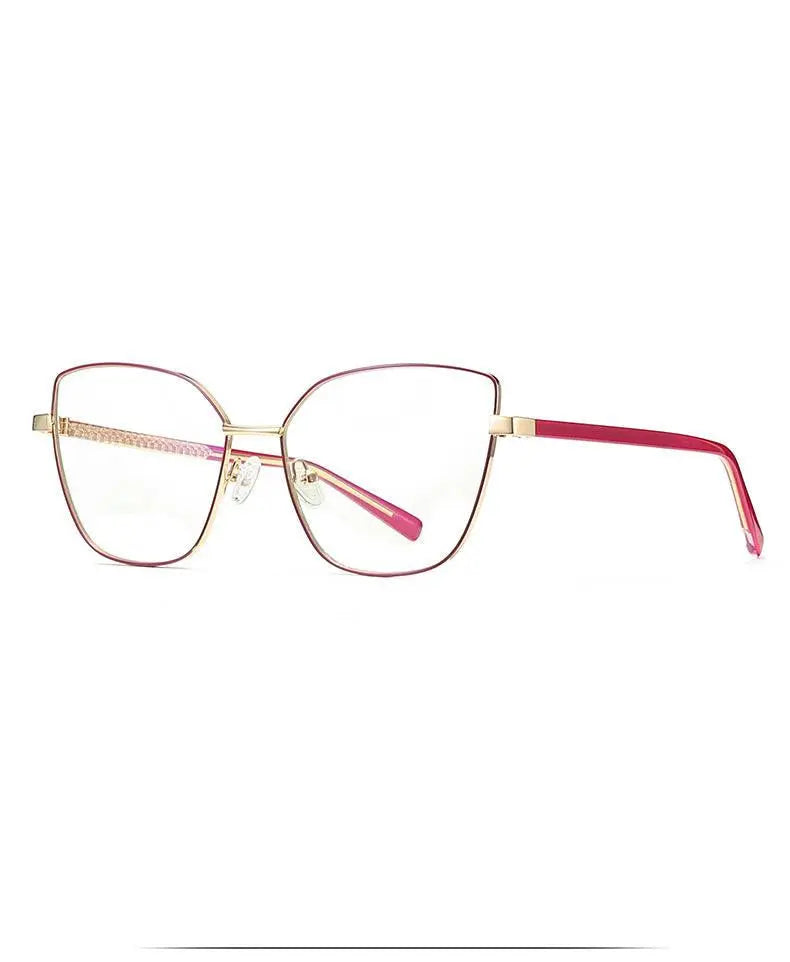 Women's Cat Eye Full Rim Titanium Prescription Glasses 3002 — view 27 | Rx Spectacle