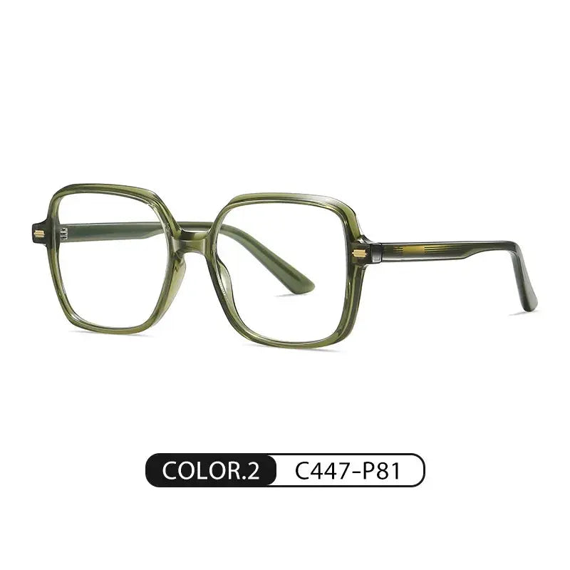 Women's Square Full Rim Titanium Prescription Glasses 90735 — view 7 | Rx Spectacle