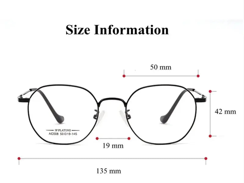 Women's Polygon Full Rim Stainless Steel Prescription Glasses 92008 — view 2 | Rx Spectacle
