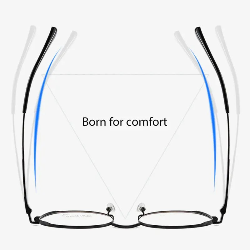 Women's Square Full Rim Titanium Prescription Glasses 5066 — view 4 | Rx Spectacle