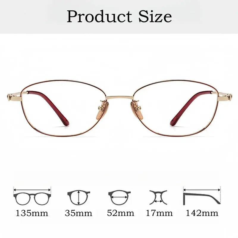 Women's Oval Full Rim Alloy Prescription Glasses 6112 — view 2 | Rx Spectacle