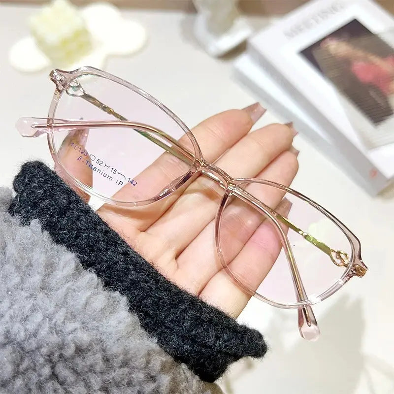 Women's Cat Eye Full Rim Alloy Prescription Glasses F123x — view 4 | Rx Spectacle