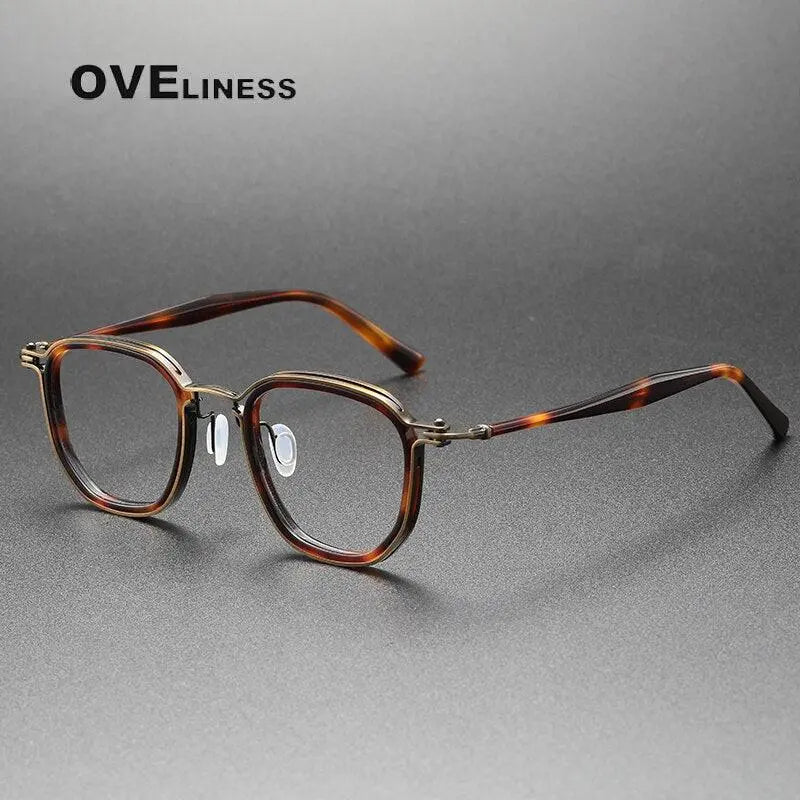 Unisex Round Full Rim Titanium Prescription Glasses 5865 — view 2 | Rx Spectacle