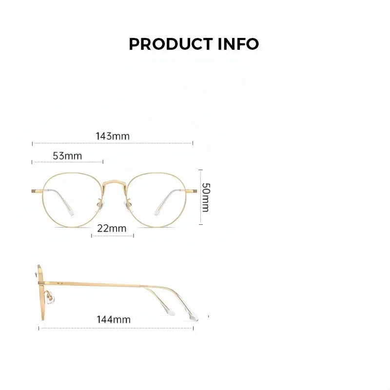 Unisex Round Full Rim Titanium Prescription Glasses 30001 — view 2 | Rx Spectacle