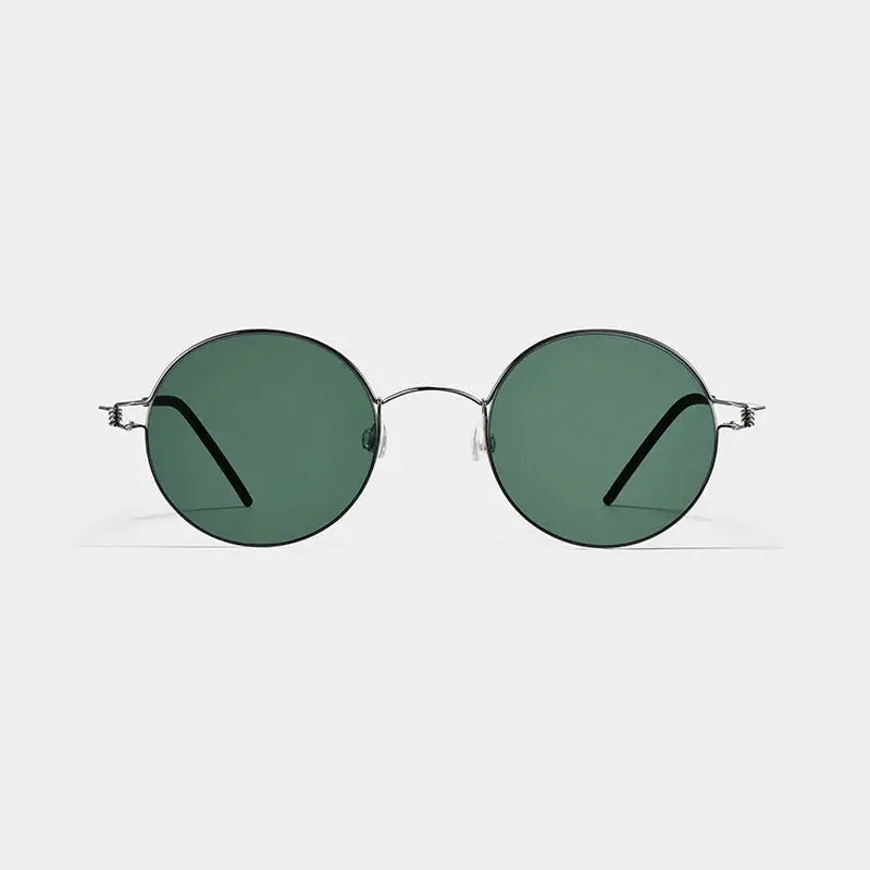 Unisex Round Full Rim Titanium Screwless Prescription Glasses 28609 — view 2 | Rx Spectacle