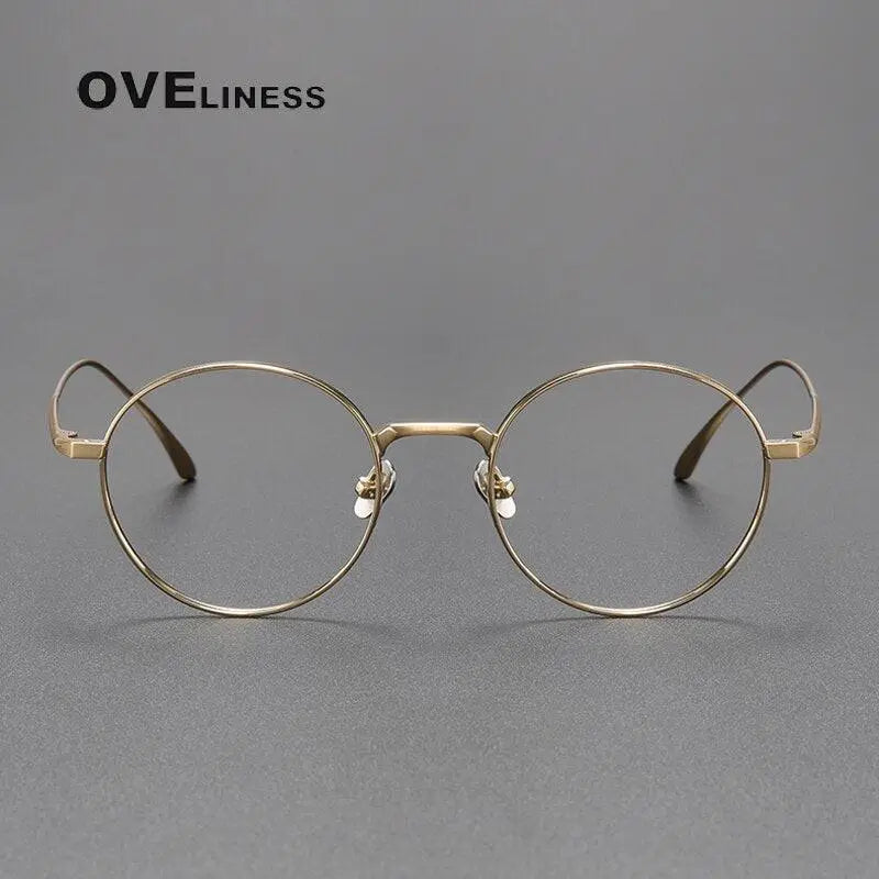 Unisex Round Full Rim Titanium Prescription Glasses 4921145 — view 8 | Rx Spectacle