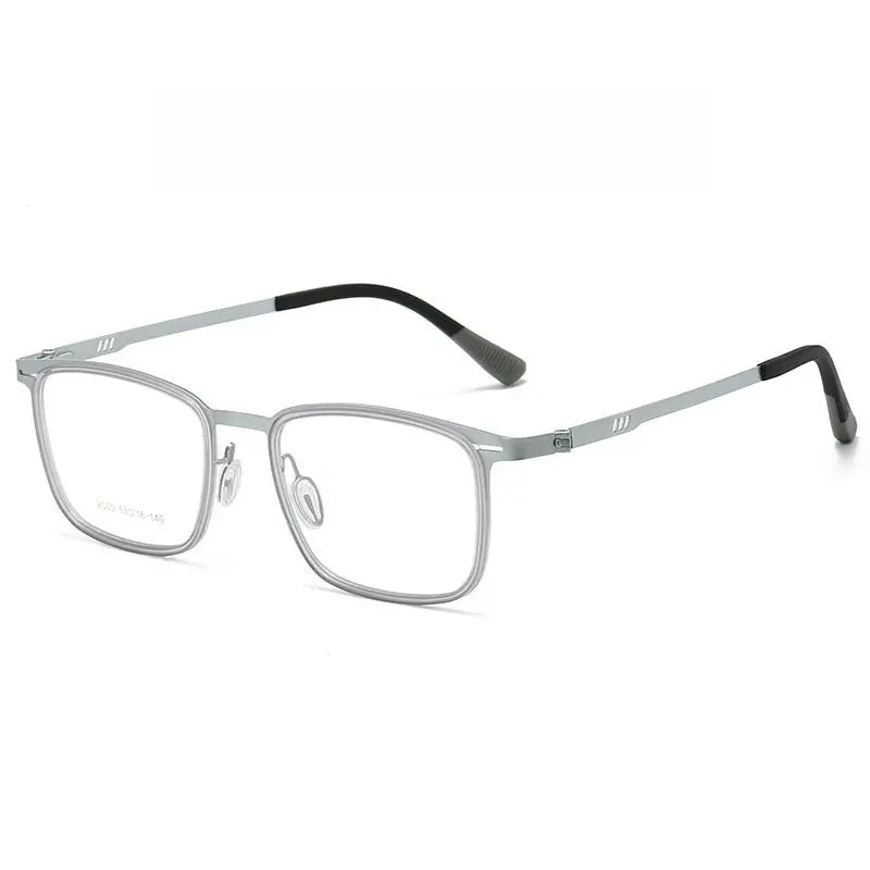 Men's Square Full Rim Alloy Prescription Glasses 20034 — view 7 | Rx Spectacle