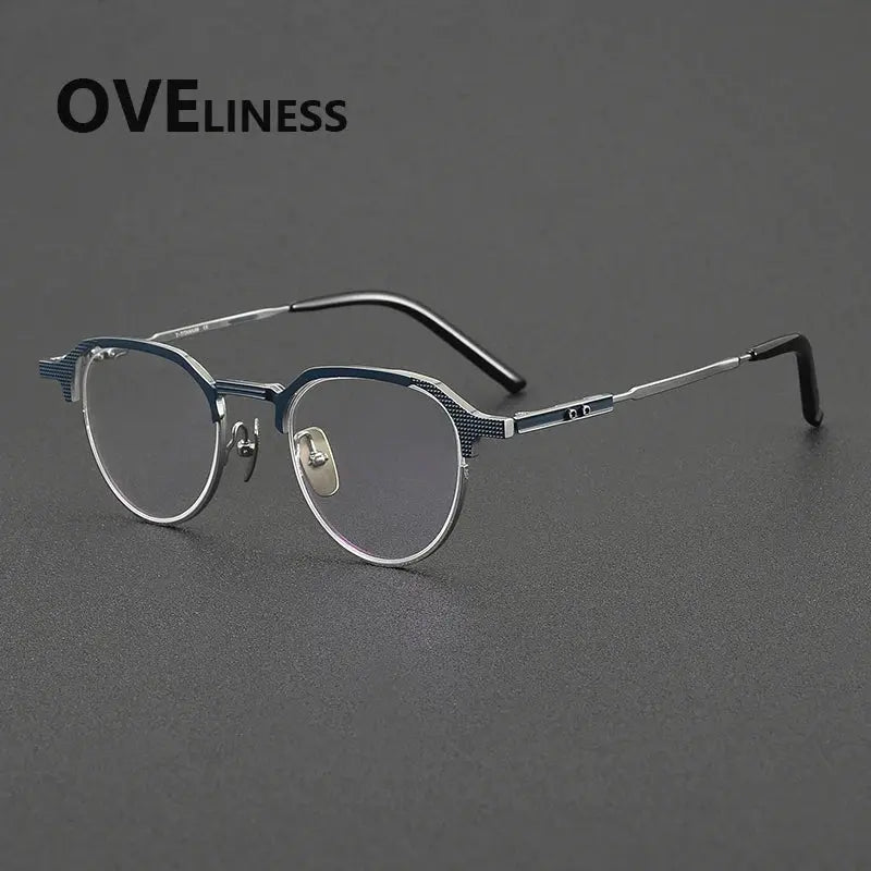 Unisex Oval Full Rim Titanium Prescription Glasses 322033 — view 4 | Rx Spectacle