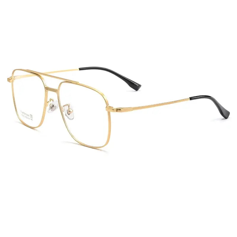 Unisex Square Full Rim Titanium Prescription Glasses 47830 — view 4 | Rx Spectacle