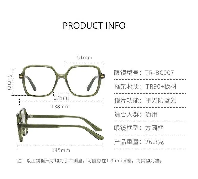 Men's Square Full Rim Titanium Prescription Glasses Bc907 — view 11 | Rx Spectacle