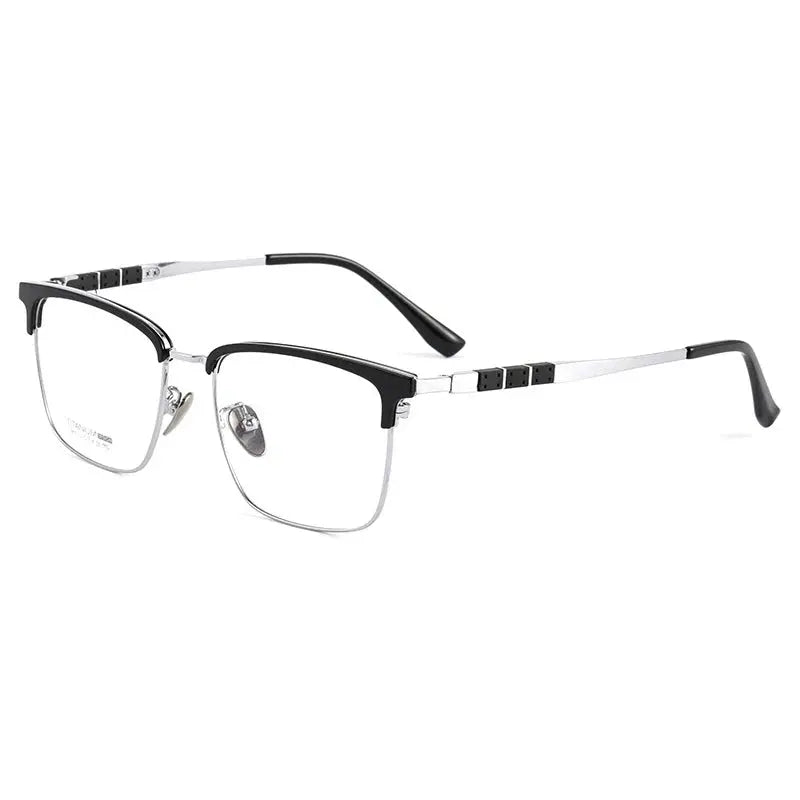 Women's Square Full Rim Titanium Prescription Glasses 90179 — view 3 | Rx Spectacle
