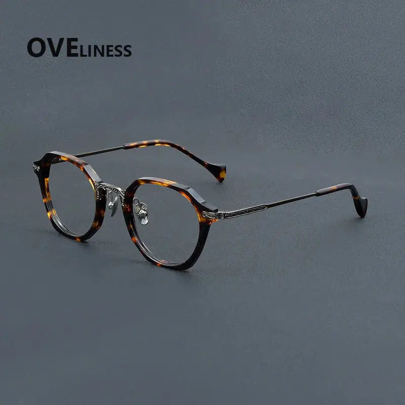 Unisex Oval Full Rim Titanium Prescription Glasses 926009 — view 4 | Rx Spectacle