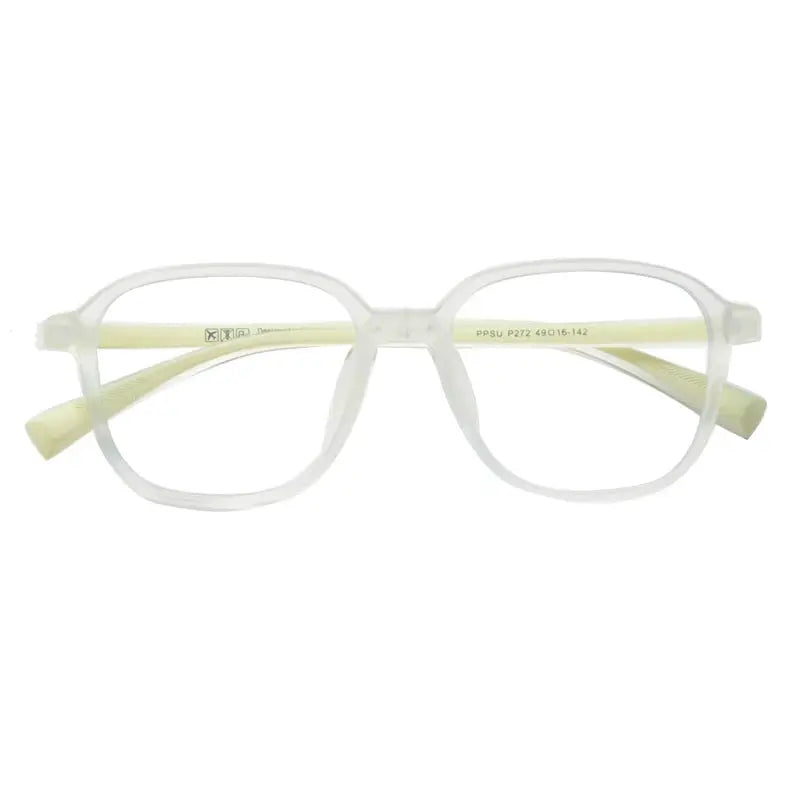 Unisex Square Full Rim Titanium Prescription Glasses P272 — view 7 | Rx Spectacle