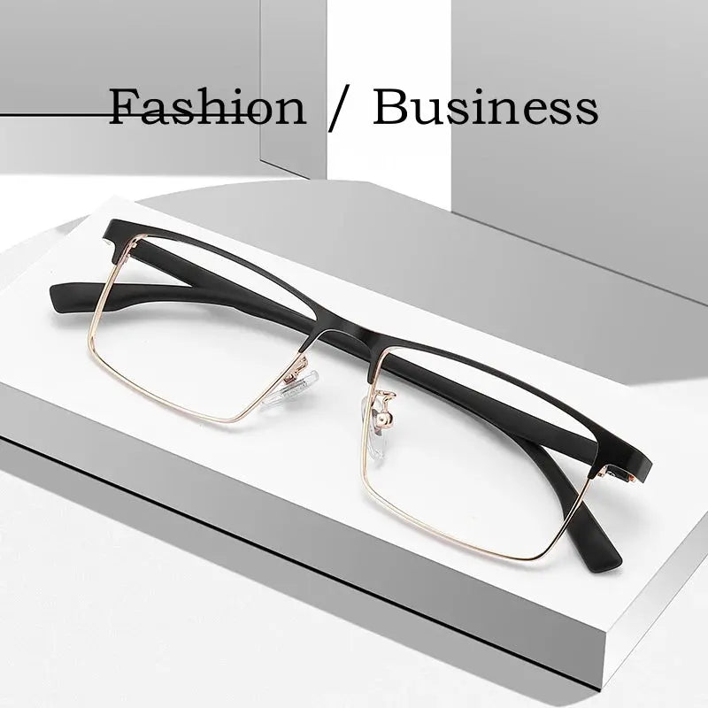 Men's Square Full Rim TR90 Prescription Glasses Y9522 — view 4 | Rx Spectacle