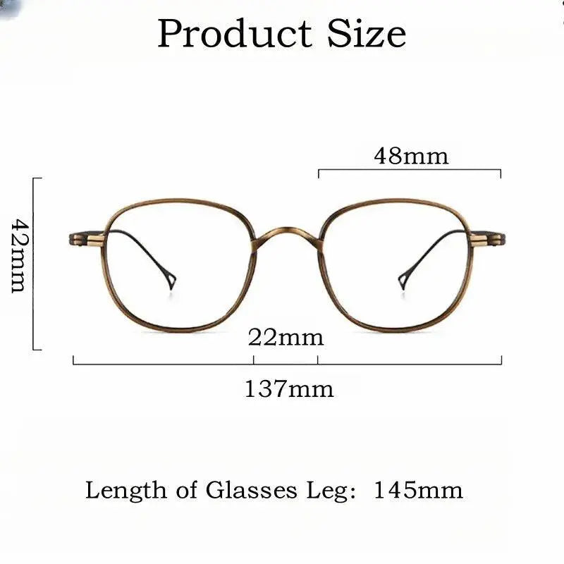 Unisex Round Full Rim Titanium Prescription Glasses 8016 — view 3 | Rx Spectacle