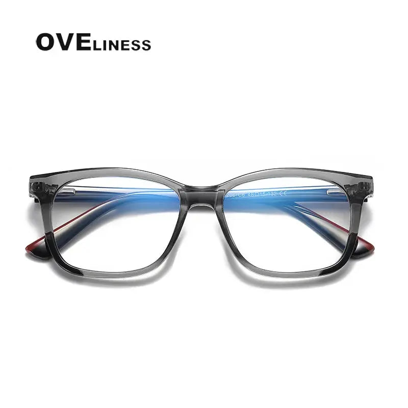 Unisex Square Full Rim Titanium Prescription Glasses 20206 — view 9 | Rx Spectacle