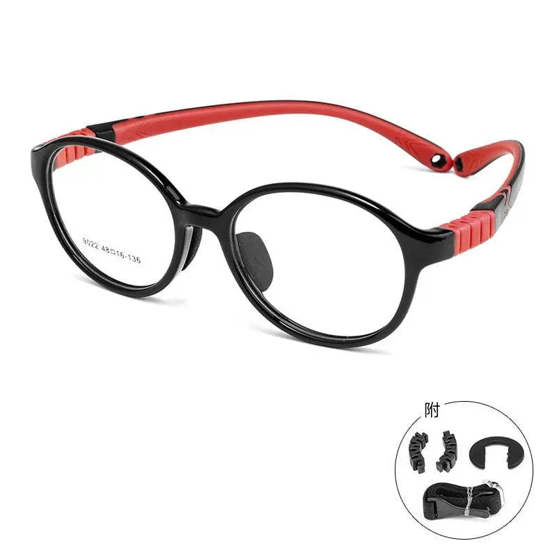 Unisex Round Full Rim TR90 Prescription Glasses 9022et — view 2 | Rx Spectacle