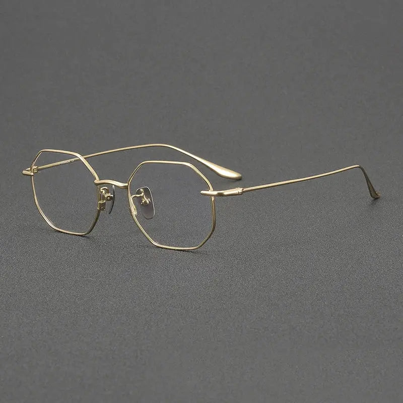 Women's Polygon Full Rim Titanium Prescription Glasses 396174 — view 5 | Rx Spectacle