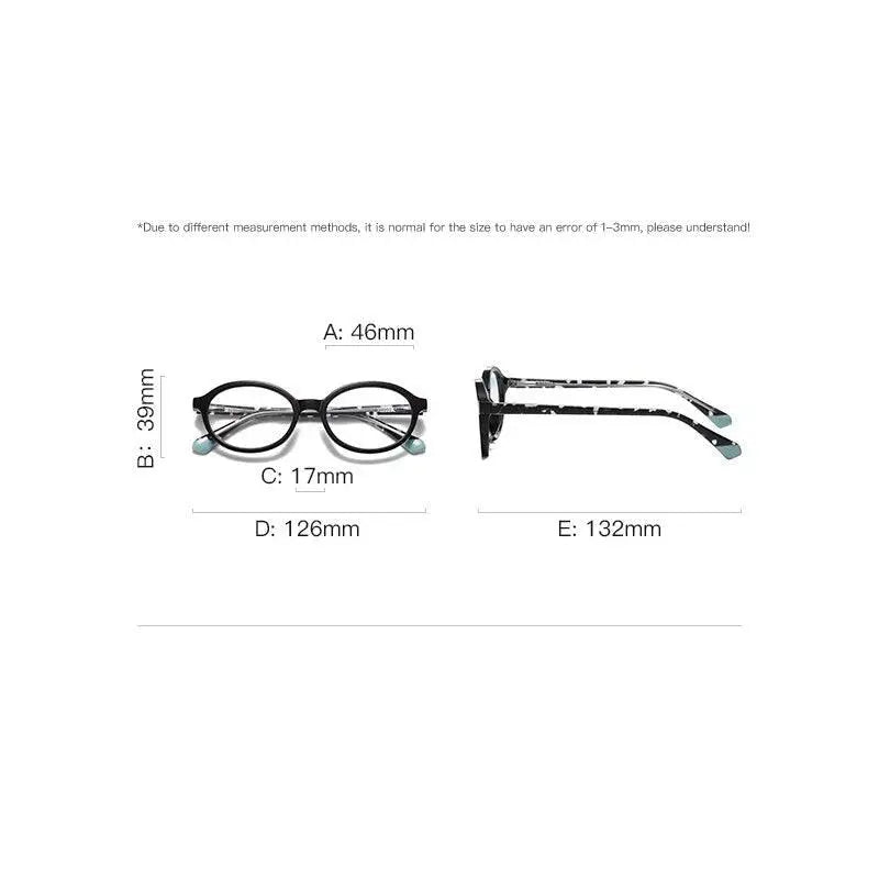 Unisex Round Full Rim Titanium Prescription Glasses 20205 — view 9 | Rx Spectacle