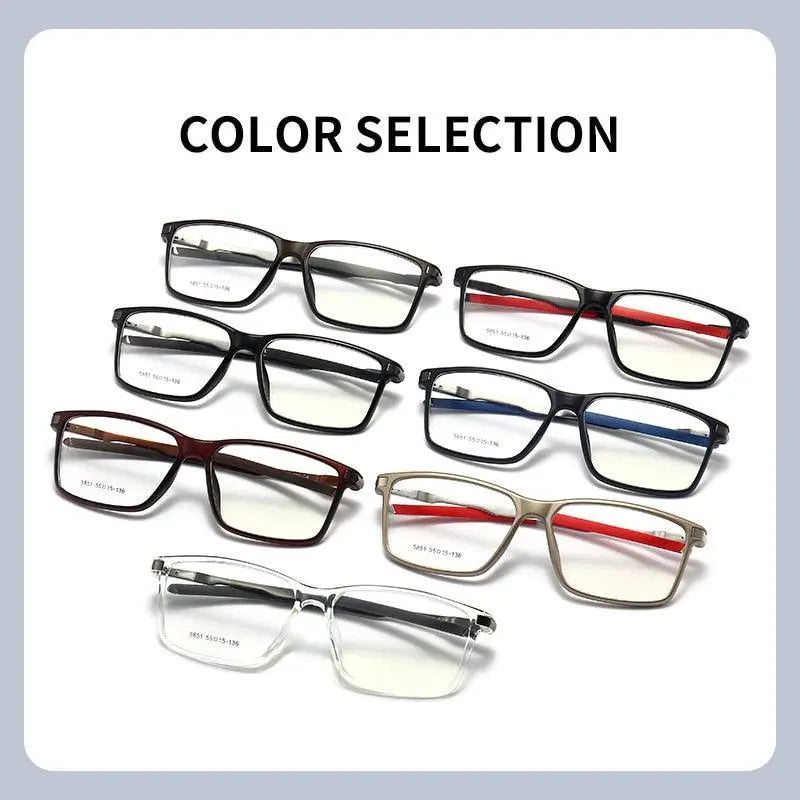Men's Square Full Rim TR90 Sports Glasses 5851 — view 11 | Rx Spectacle