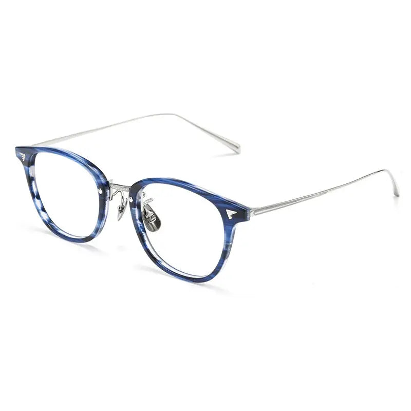 Unisex Square Full Rim Titanium Prescription Glasses 366548 — view 6 | Rx Spectacle