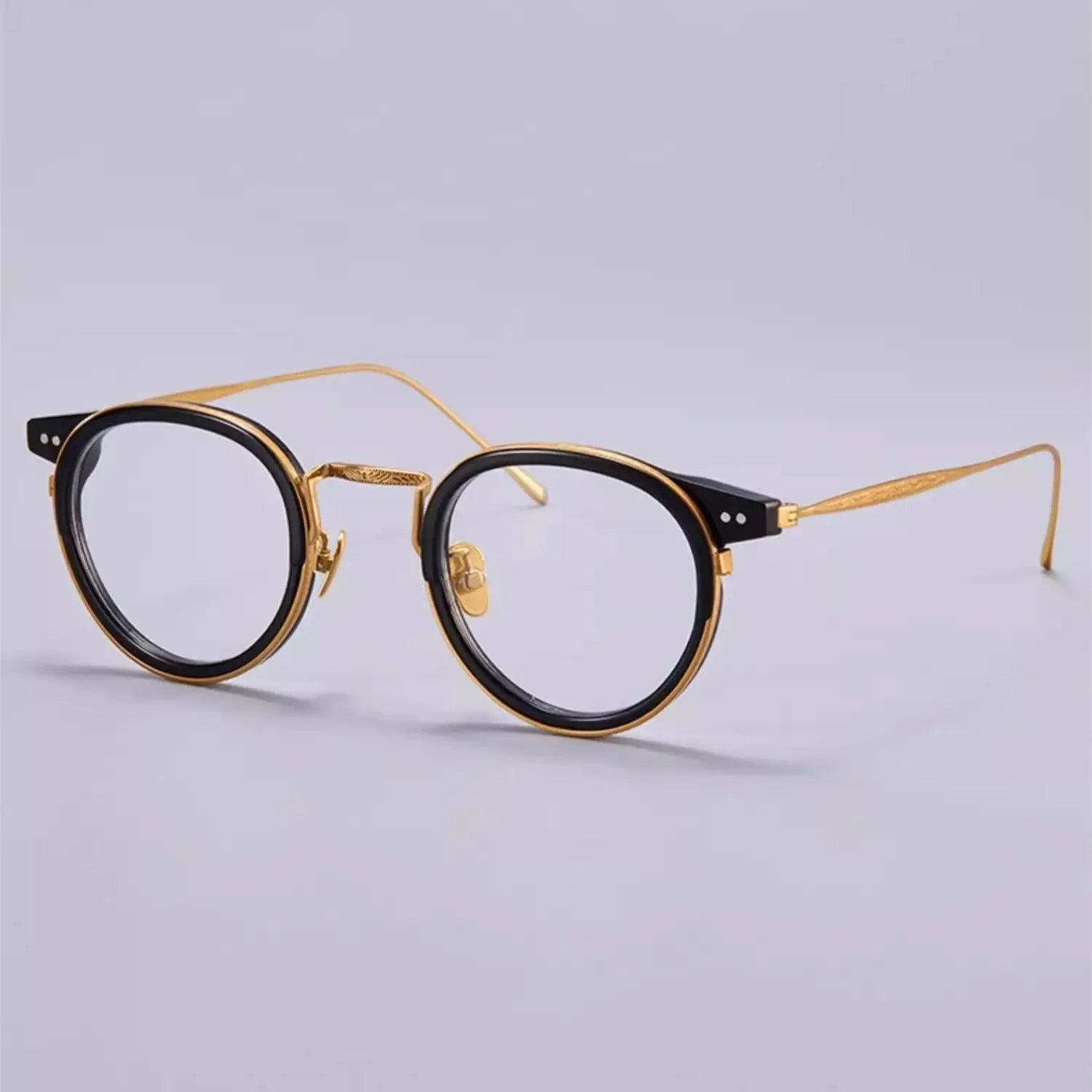 Unisex Round Full Rim Titanium Prescription Glasses 67285 — view 1 | Rx Spectacle