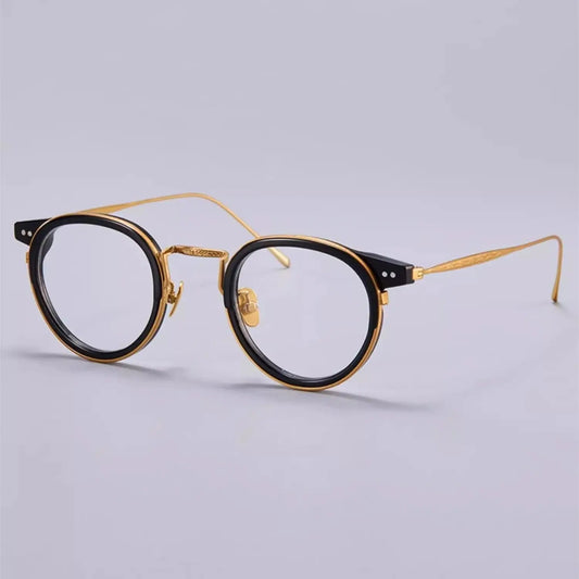 Unisex Round Full Rim Titanium Prescription Glasses 67285 — view 1 | Rx Spectacle