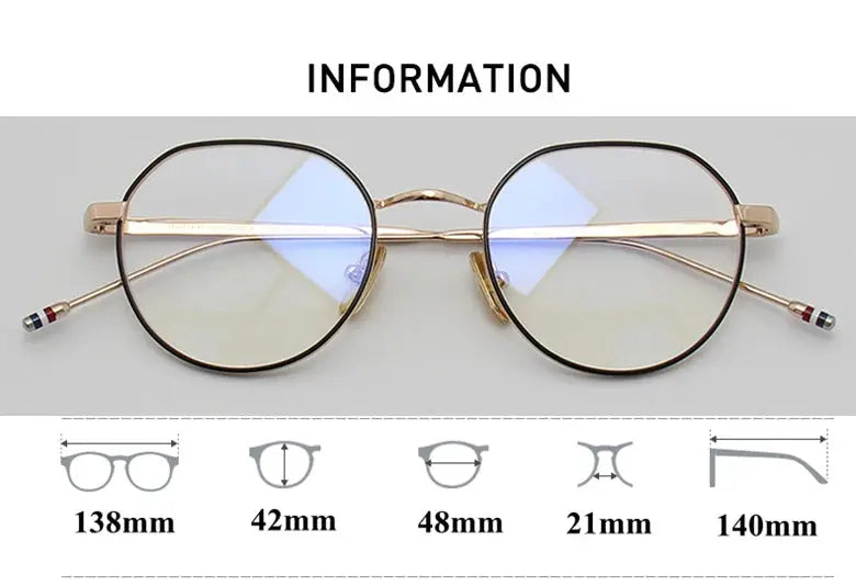 Women's Oval Full Rim Alloy Flat Top Prescription Glasses 366914 — view 2 | Rx Spectacle