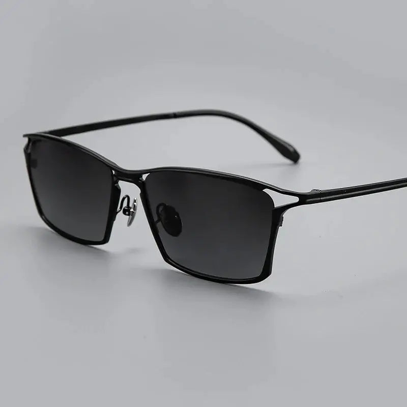 Men's Square Full Rim Titanium Oversized Prescription Glasses 366885 — view 5 | Rx Spectacle