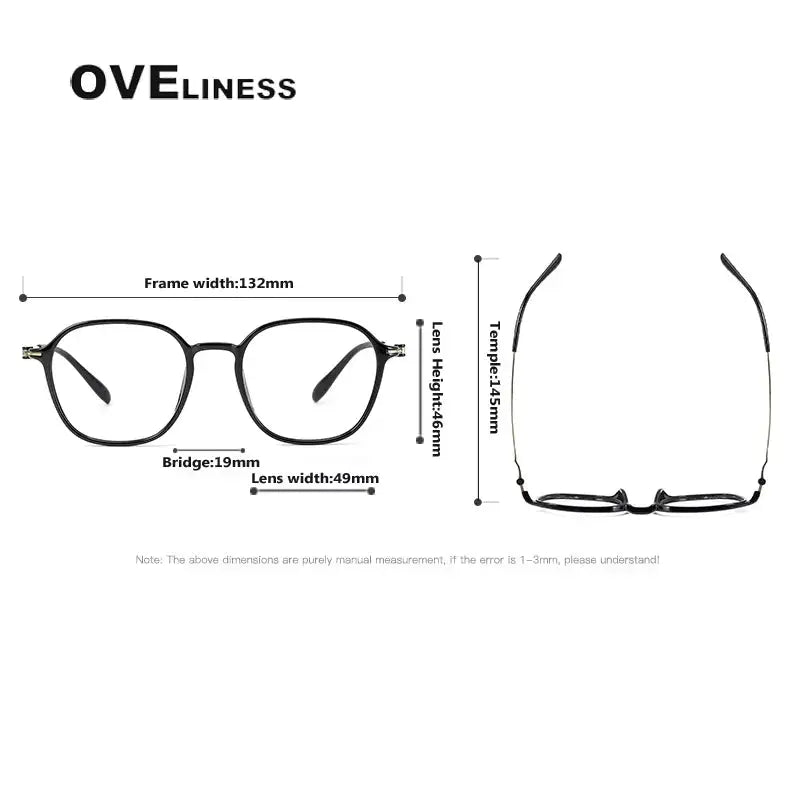 Women's Square Full Rim Titanium Prescription Glasses 86652 — view 2 | Rx Spectacle