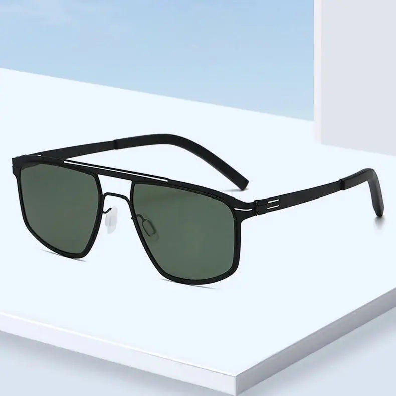 Unisex Oval Full Rim Stainless Steel Prescription Glasses 396108 — view 7 | Rx Spectacle
