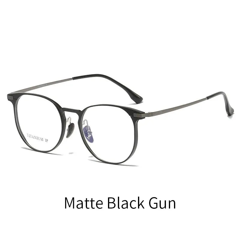 Women's Round Full Rim Titanium Prescription Glasses 20250 — view 7 | Rx Spectacle