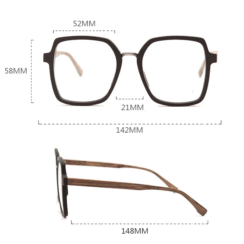 Men's Square Full Rim Titanium Prescription Glasses 610900 — view 2 | Rx Spectacle