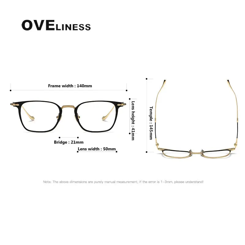 Unisex Square Full Rim Titanium Prescription Glasses 323135 — view 2 | Rx Spectacle