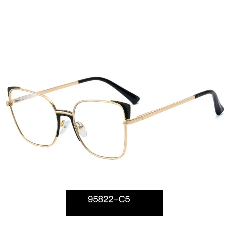 Women's Cat Eye Full Rim Alloy Prescription Glasses 195822 — view 8 | Rx Spectacle