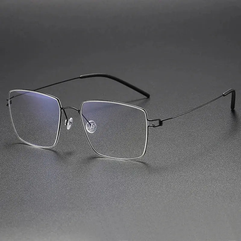 Women's Square Full Rim Titanium Screwless Prescription Glasses 54135 — view 4 | Rx Spectacle