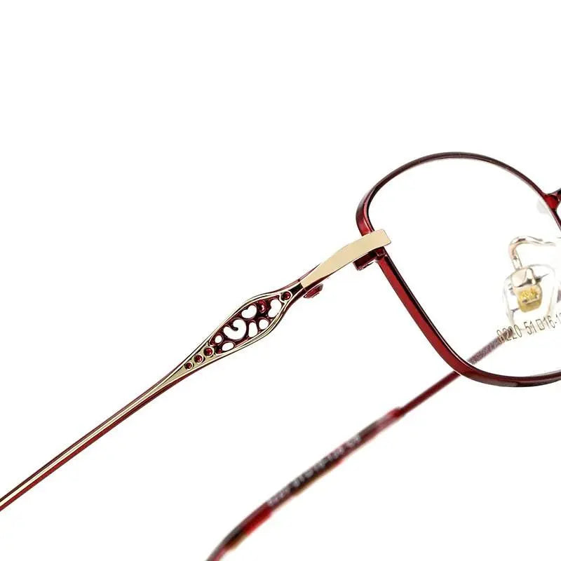 Women's Square Full Rim Alloy Prescription Glasses 8220 — view 7 | Rx Spectacle