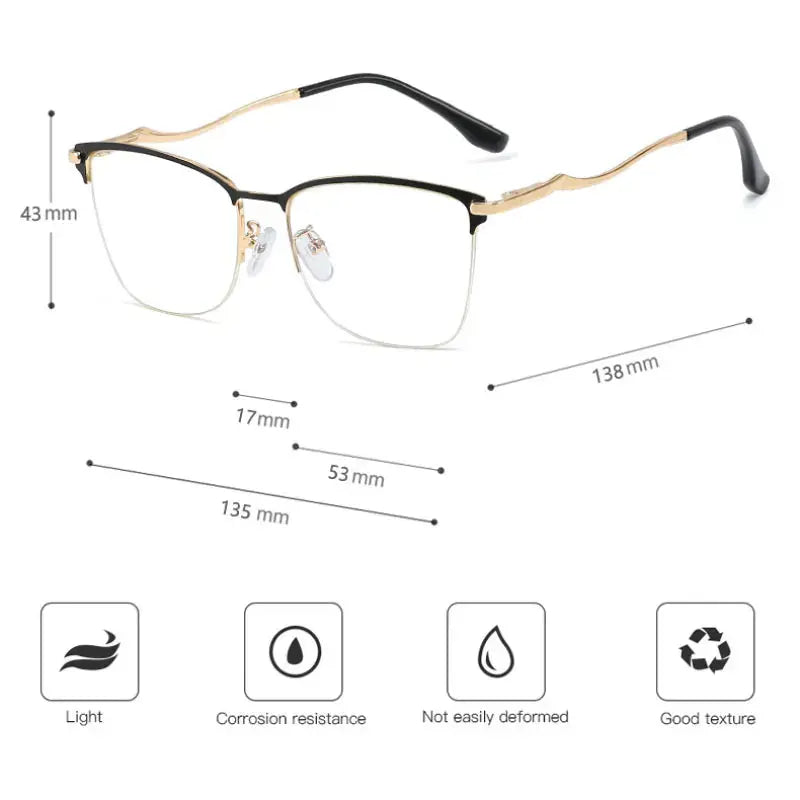Women's Cat Eye Full Rim TR90 Prescription Glasses 195726 — view 2 | Rx Spectacle