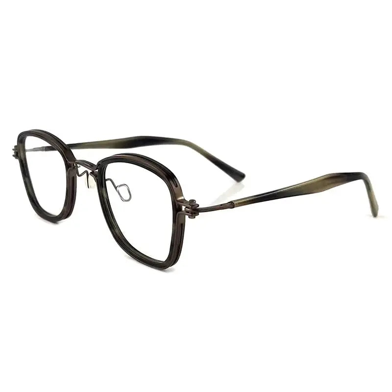Women's Square Full Rim Titanium Prescription Glasses 195868 — view 3 | Rx Spectacle