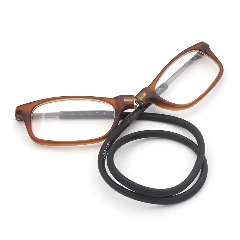 Unisex Square Full Rim Titanium Reading Glasses — view 3 | Rx Spectacle