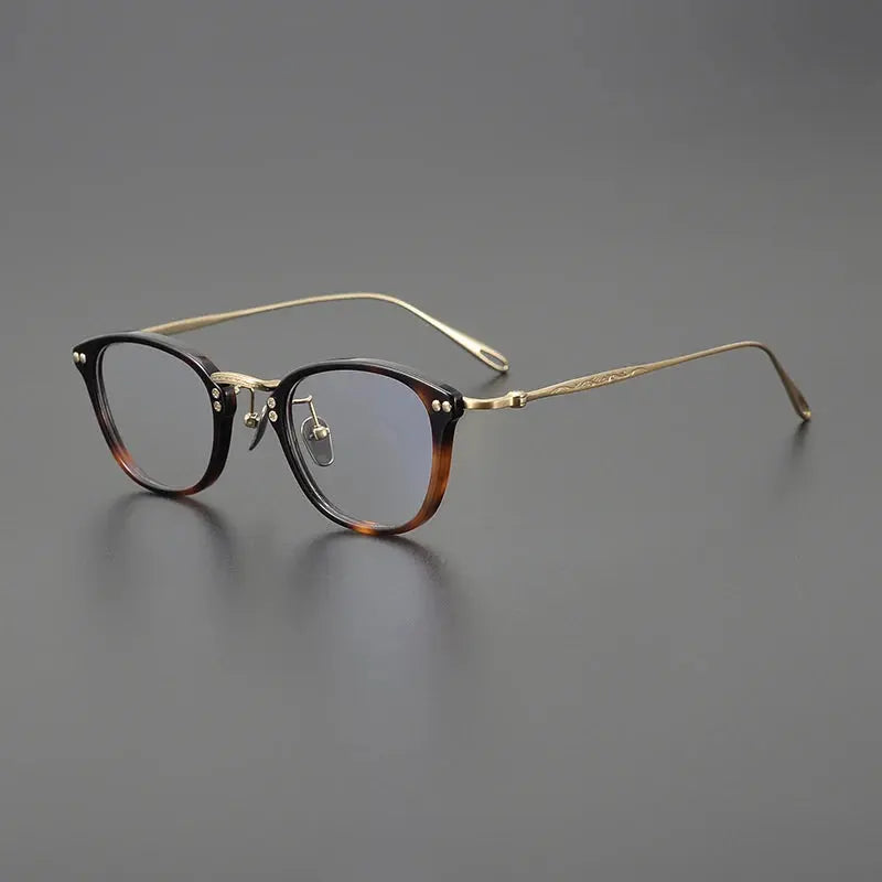 Unisex Square Full Rim Titanium Prescription Glasses 65955 — view 5 | Rx Spectacle