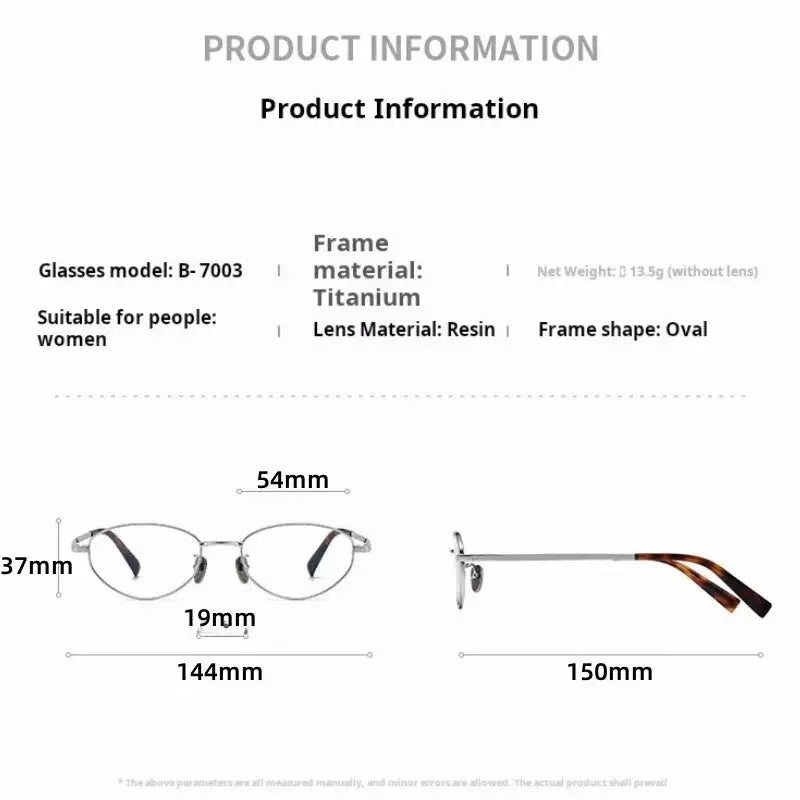 Unisex Oval Full Rim Titanium Prescription Glasses 77003 — view 2 | Rx Spectacle