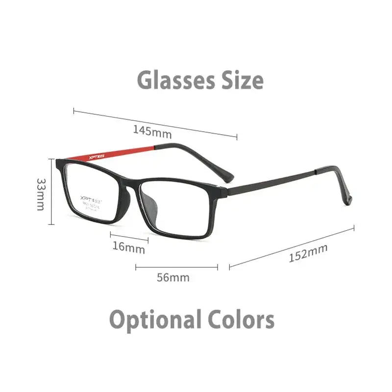 Unisex Square Full Rim Titanium Prescription Glasses 982147 — view 2 | Rx Spectacle