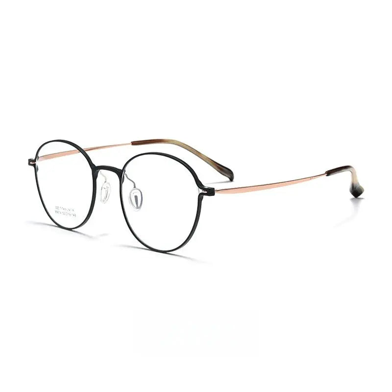 Women's Round Full Rim Titanium Prescription Glasses 99814 — view 4 | Rx Spectacle